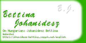 bettina johanidesz business card